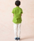 Half Sleeve Printed Shirt With Mandarin Collar