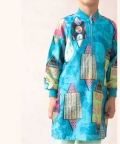 Pure Silk Chanderi Front Zipper Bomber Style Kurta