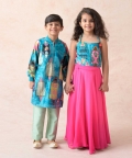 Pure Silk Chanderi Front Zipper Bomber Style Kurta