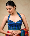 Hand Embroidered Blouse With Saree