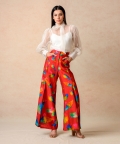 Organza Top With Flared Pants