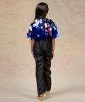 Embellished Cape With Jumpsuit
