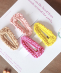 Handmade Crochet Set of 4 Hairclips