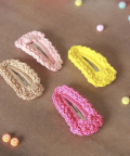 Handmade Crochet Set of 4 Hairclips