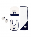 Crown White And Blue Romper Set