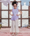 Viola - Sleeveless Top With Bell Bottom Pants - Set Of 2