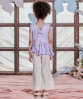 Viola - Sleeveless Top With Bell Bottom Pants - Set Of 2