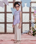 Viola - Sleeveless Top With Bell Bottom Pants - Set Of 2