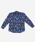 Classique Shirt Navy And Multi-Coloured Splash
