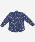 Classique Shirt Navy And Multi-Coloured Splash