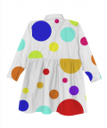 Candy Swirl Shirt Dress Multi-Colour Polka