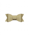 Leatherette Gold Bow Alligator Clip