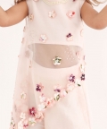 Cutwork Flowers And Pearls With Inner And Pants