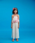 Pink Petals Casual Top and Palazzo Set