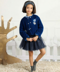 Fashionable Quilted Blue Jacket