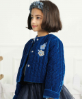Fashionable Quilted Blue Jacket