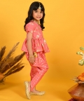 Dark With Gold Print Dhoti Jhabala