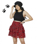 Animal Print Smoked Skirt