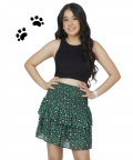 Animal Print Smoked Skirt