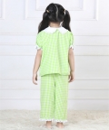 Green Check Matching Girl And Doll Sleepwear