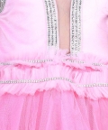 Flair Floor Lrngth Dress Swarovski Work And Handwork Embellished Flower On Shoulder