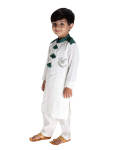 Embroidered Eid Mubarak Kurta with Pathani Salwar