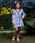 Shifali Blue Floral Embroidery Dress