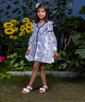 Shifali Blue Floral Embroidery Dress