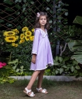 Chelsea Embroidery Lavender Dress