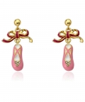 Crystal Ballet Shoe Dangle Earring