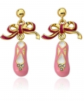 Crystal Ballet Shoe Dangle Earring