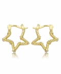 Small Rope Star Hoop Earring