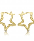 Small Rope Star Hoop Earring