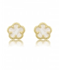 Mother Of Pearl Flower Earring