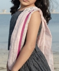 Charcoal Black Lehenga Set With Pre-Draped Dupatta