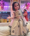 Gold Tissue Lehenga Set With Border