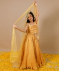 Lehenga Set With Dupatta And Frilled Strappy Top