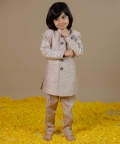 Pink Raw Silk Sequined Jodhpuri