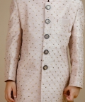 Pink Raw Silk Sequined Jodhpuri