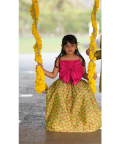 Chartreuse Banarasi Skirt