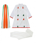 Tricolor Kurta With Churidaar And Duppatta