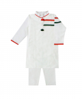 Ivory Kurta Set With Tricolor Detailing