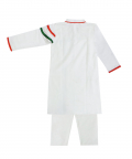 Ivory Kurta Set With Tricolor Detailing