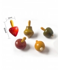 Fruit & Vegetablespinningtops Asstd Set Of 5 Toy