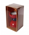 Vibha Hour Glass Candle Holder Red