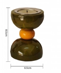 Vibha Hour Glass Candle Holder Green
