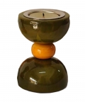 Vibha Hour Glass Candle Holder Green