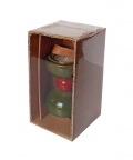 Vibha Hour Glass Candle Holder Green