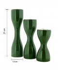 Trinity Candle Holders Set Of 3 - Green