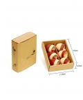 Handcrafted Wooden Christmas Decor -Bells Set Of 6 - Red